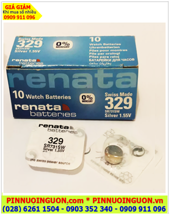 Renata 329 _Pin SR731SW; Pin đồng hồ 1.55v Silver Oxide Renata 329 _Pin SR731SW